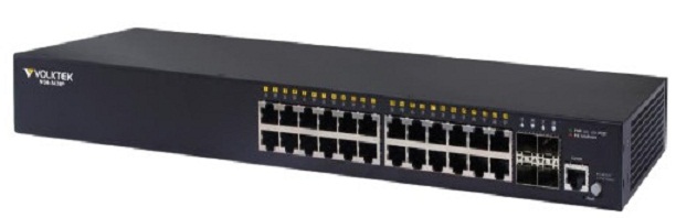 24 Port Gigabit PoE + 4 SFP Uplink L2 Switch VolkTek NSH-3428P