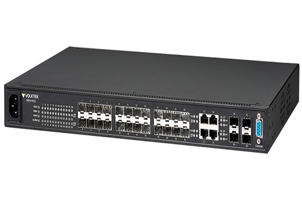 24 Port SFP Gigabit Full L2 Managed FTTH Fiber Switch VolkTek MEN-4532B