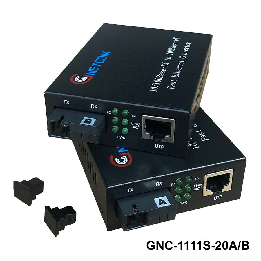 Bộ chuyển đổi quang điện 10/100 GNETCOM GNC-1111S-20A/B